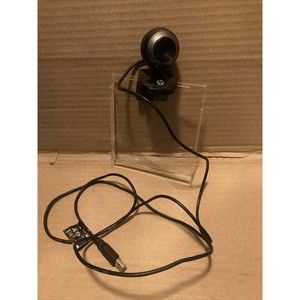 HP Webcam HD-2200 Black & Silver Hp USB 2.0 Tested Working ~Actual Photos Shown~